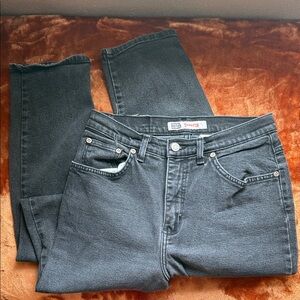 Black faded Jeans Women's Straight Leg Jeans